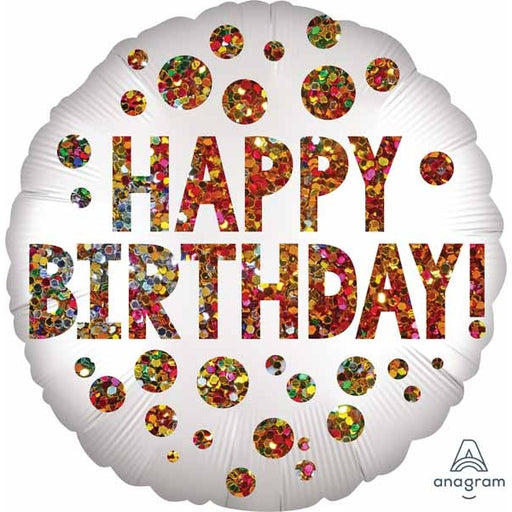 Birthday Sequins 18" Round Foil Balloon