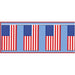 American Flag Pennant Banner, 60 ft