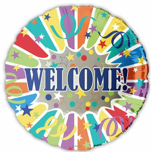 Welcome Streamers 18-Inch Foil Balloon