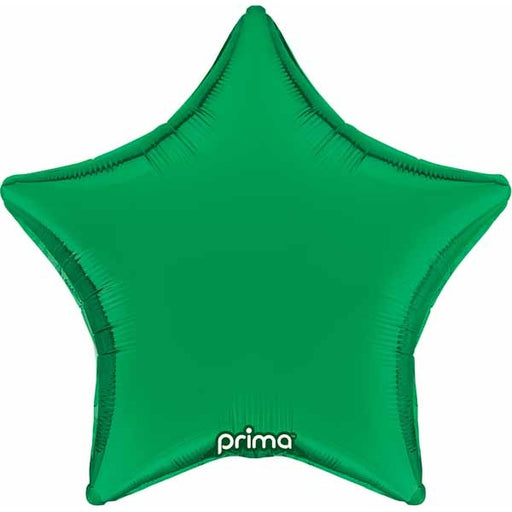 Prima Green Star Foil Balloon, 18 Inch