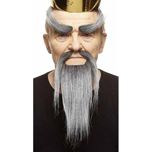 Salt and Pepper Moustache, Beard and Eyebrows Set