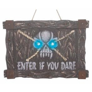 Light-Up Enter Halloween Sign, 11 x 16 Inches