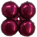17-Inch Matte Burgundy Foil Quad Balloon