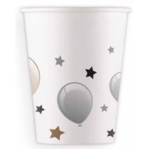 PAPER CUPS 7 OZ 8/PK MILESTONE HBDAY