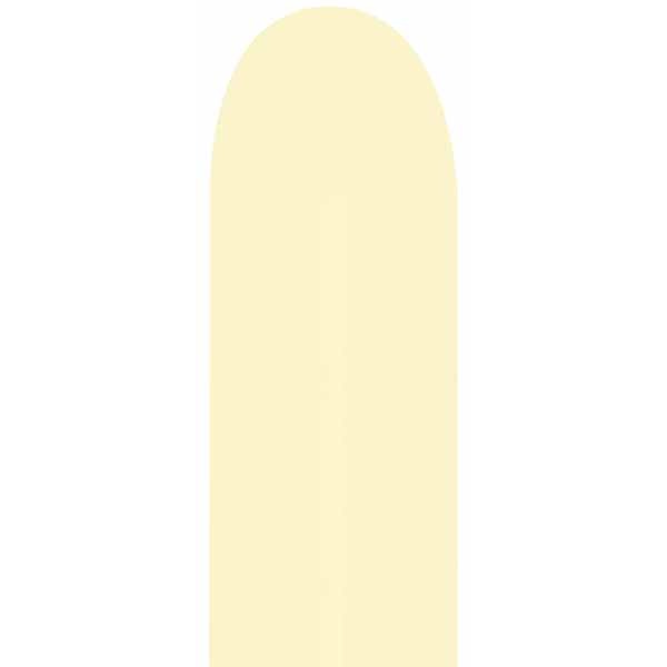 Sempertex 260 Pastel Matte Yellow Twisting Balloons, 50 Count