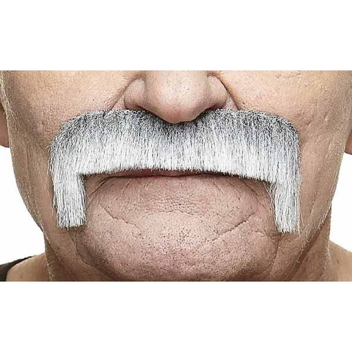 MOUSTACHE WHITE/GREY 11 CM X 5 CM