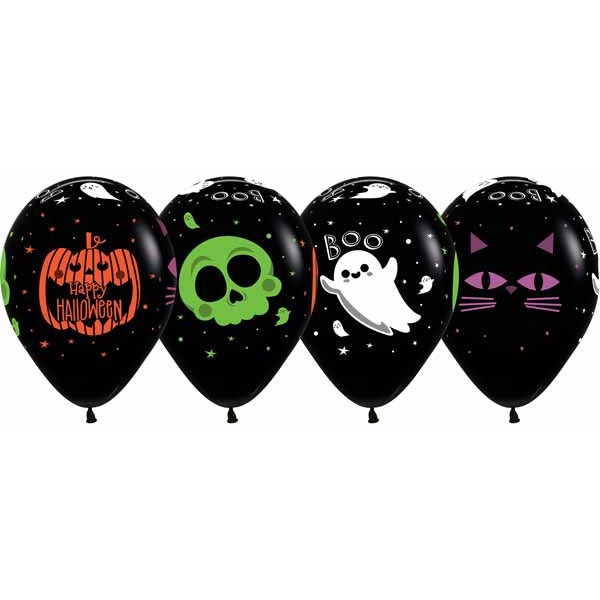 Sempertex Halloween Friends 11-Inch Latex Balloons, 50 Count
