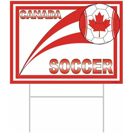 Canada Soccer Plastic Yard Sign