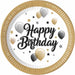 Milestone Happy Birthday 9-Inch Paper Plates, 8 Count