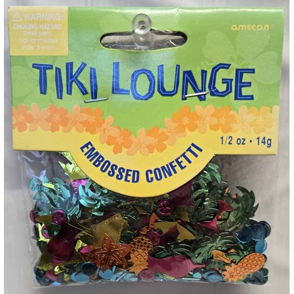 Tiki Lounge Embossed Confetti