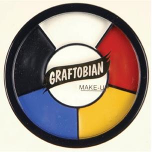 Graftobian Primary & Clown Rubber Mask Grease Makeup Wheel