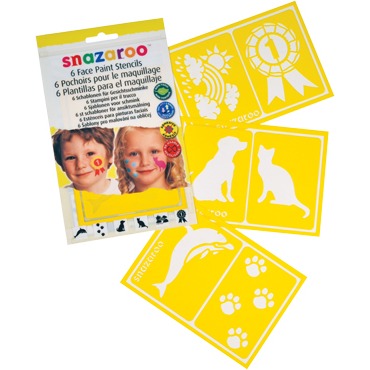 Snazaroo Rainbow Face Paint Stencils, Set of 6