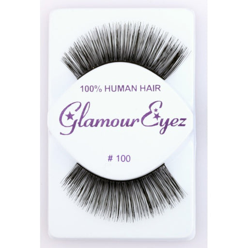 Glamour Eyez Black False Eyelashes, Regular #100