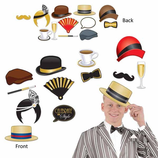 Superbes accessoires photo pour fête sur le thème des années 20, lot de 12