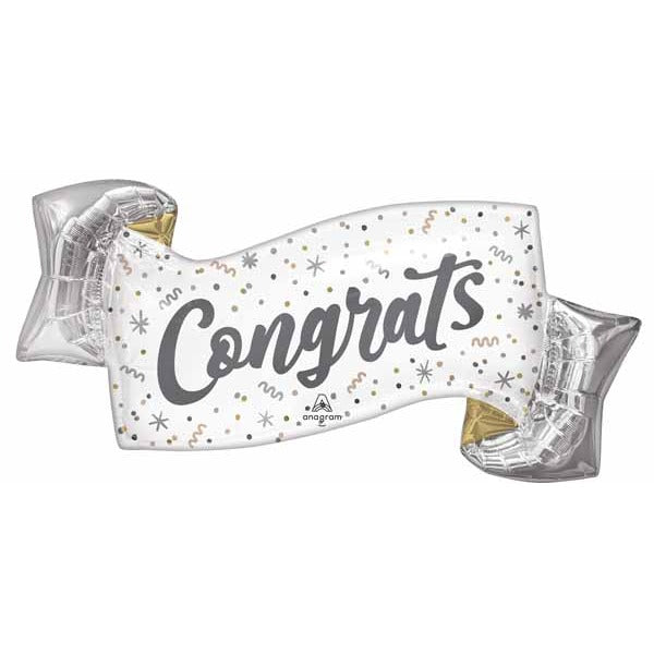 Elegant Congrats 39" Shaped Foil Balloon