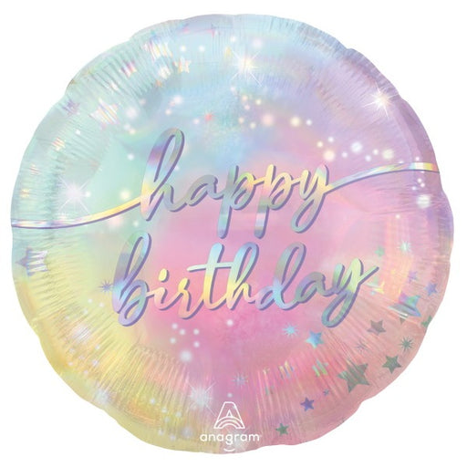 Luminous Birthday 18-Inch Round Foil Balloon