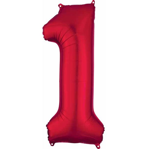 34 Inch Red Number 1 Foil Balloon