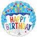 Happy Birthday Tiered Cake 18" Round Foil Balloon