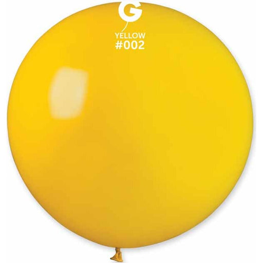 Gemar 31" Yellow #002 Latex Balloon, 1 Count