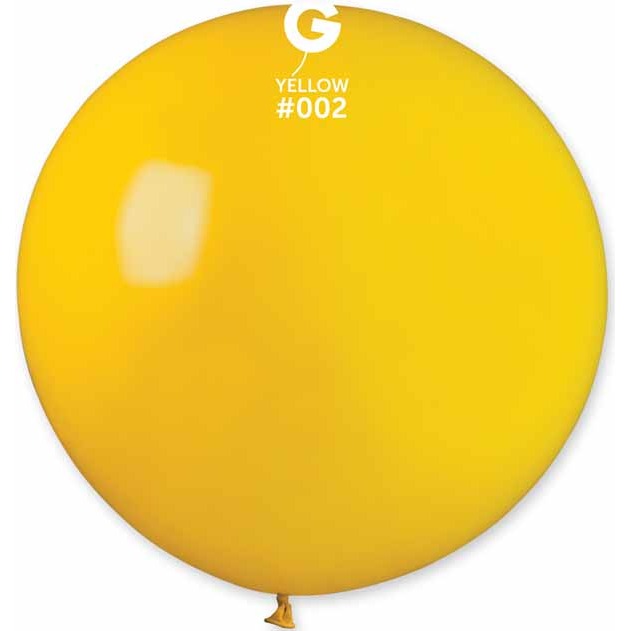 Gemar 31" Yellow #002 Latex Balloon, 1 Count