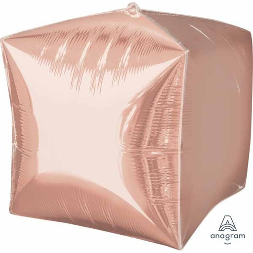 Rose Gold Cubez Cube-Shaped Foil Balloon