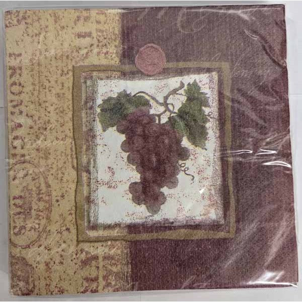 Vineyard Grapes Luncheon Napkins, 16 Count