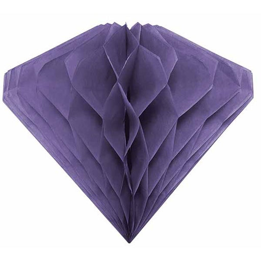 Purple Honeycomb Hanging Diamond Decoration, 7.8 Inches
