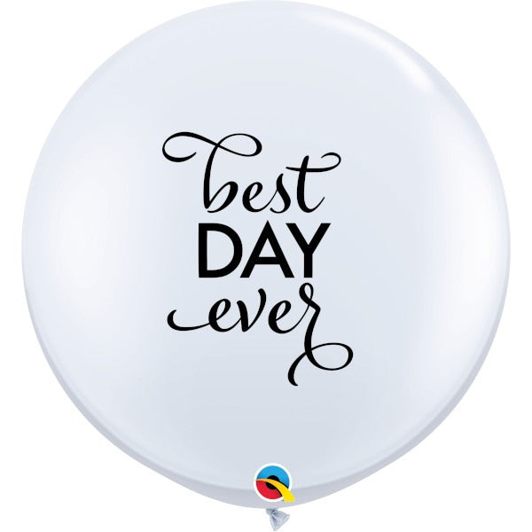 SIMPLY BEST DAY EVER 3' WHITE 2/BG