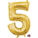 16-Inch Gold Number 5 Balloon
