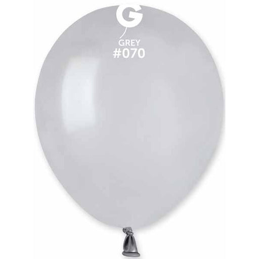 Gemar 5 Inch Grey #070 Latex Balloons, 100 Pack