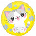 Kawaii Kitty 18-Inch Round Foil Balloon