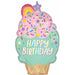 Ice Cream Party Happy Birthday Foil Balloon, 30 Inch