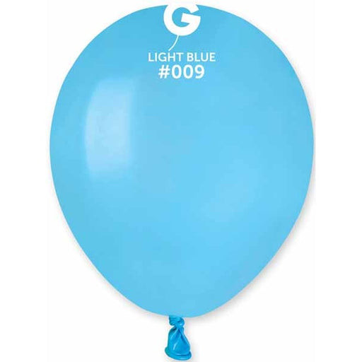 Gemar 5" Light Blue #009 Latex Balloons, 100 Count