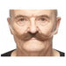 Brown and White Self-Adhesive Costume Moustache