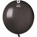 Gemar 19-Inch Metallic Black Latex Balloons #065, 25 Count