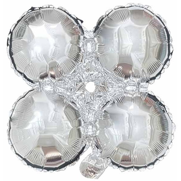25" Silver Quad Arch Foil Balloon