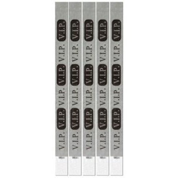 Silver VIP Pattern Wristbands, 100 Count
