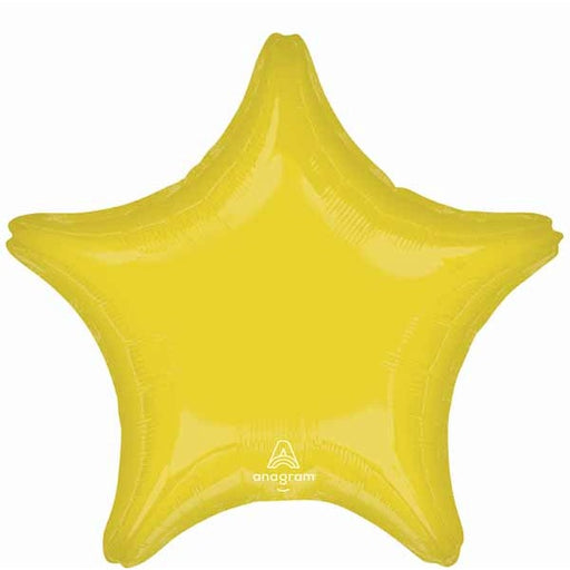 Vibrant Yellow Star Foil Balloon, 19 Inch