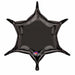 6 Point Star Foil Balloon - Black, 22" - S40 Mult 3