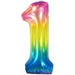 34-Inch Jelly Rainbow Number 1 Balloon