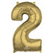 26-Inch White Gold Number 2 Balloon