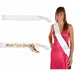 Make Your Own White Satin Sash, 33" x 4"