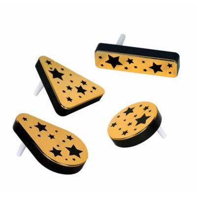 Black & Gold Metallic Plastic Noisemakers, 20 Count