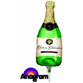 Bubbly Wine Bottle Mini Shape Foil Balloon