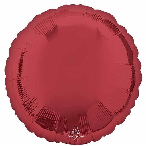18 Inch Burgundy Round Foil Balloon