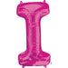 Pink Letter I Balloon, 16 Inch