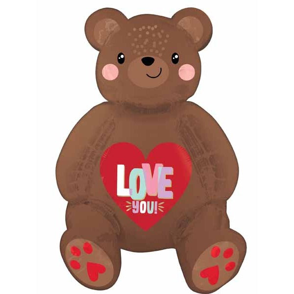 Love Bear Sitter 20-Inch Foil Balloon