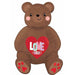 Love Bear Sitter 20-Inch Foil Balloon
