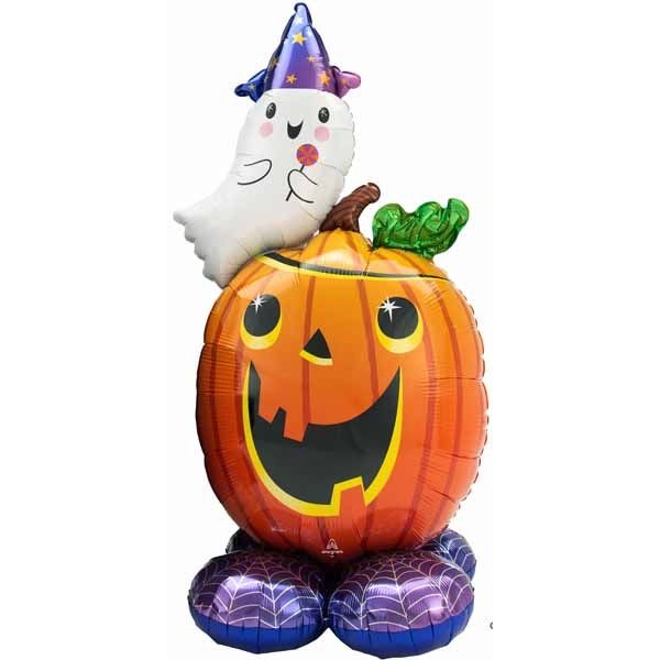 Pumpkin & Ghost 56-Inch AirLoonz Foil Balloon