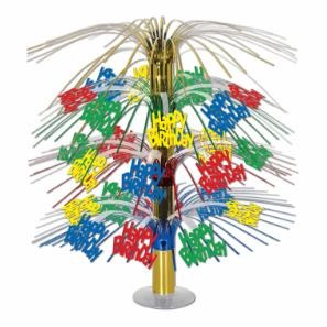 Happy Birthday Cascade Centerpiece, 18 Inch